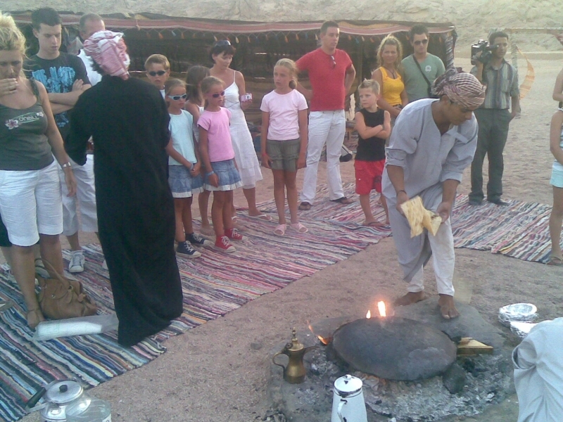 Bread Baking in Bedouin Camp Bread Baking in Bedouin Camp